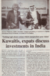 Kuwaitis, expats discuss investments in India